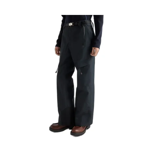 Prada Belted Straight-Leg Trousers