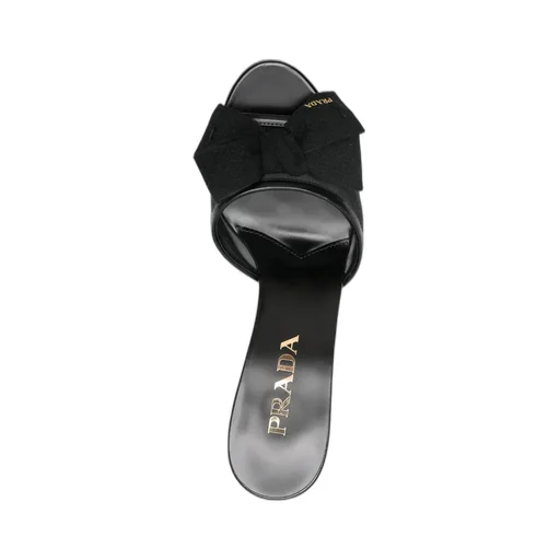 Prada Mesh Heeled Slip-On Sandals