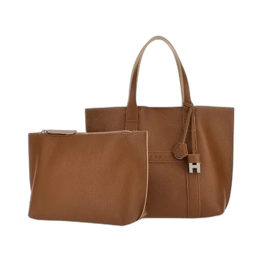 Hogan Logo Embossed Top Handle Bag