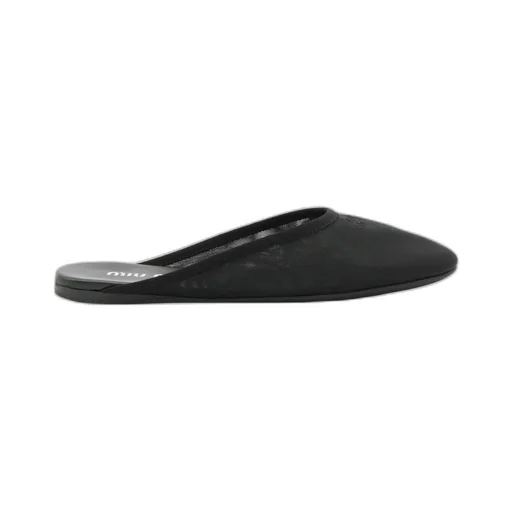 Logo-Embroidered Flat Mules