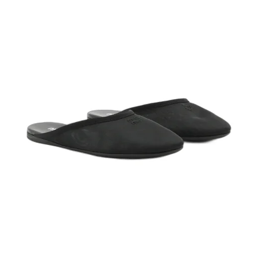 Logo-Embroidered Flat Mules