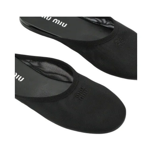 Logo-Embroidered Flat Mules