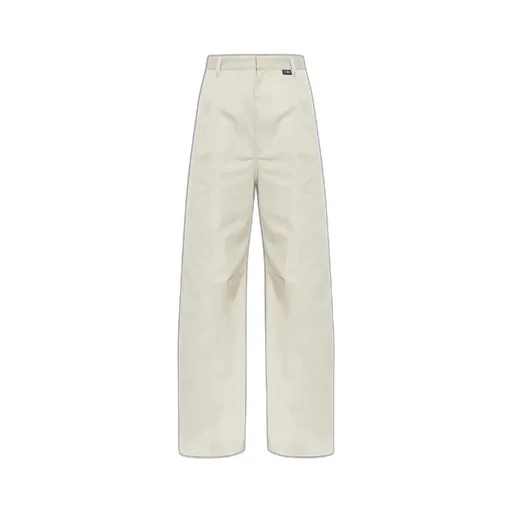 Mm6 Maison Margiela Wide-Leg Logo Patch Trousers