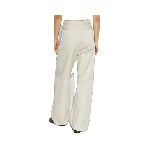 Mm6 Maison Margiela Wide-Leg Logo Patch Trousers