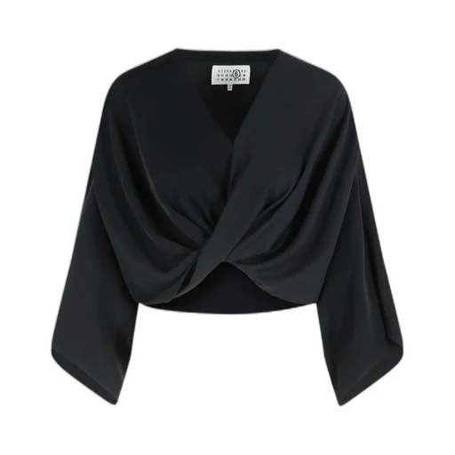 Mm6 Maison Margiela Draped V-Neck Top