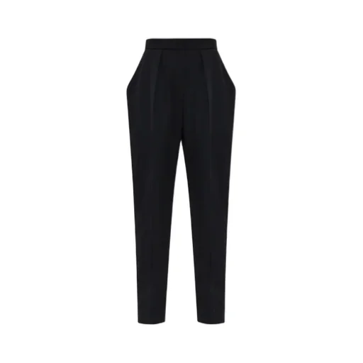 Balmain High Waist Pleat Detailed Tailored Trousers