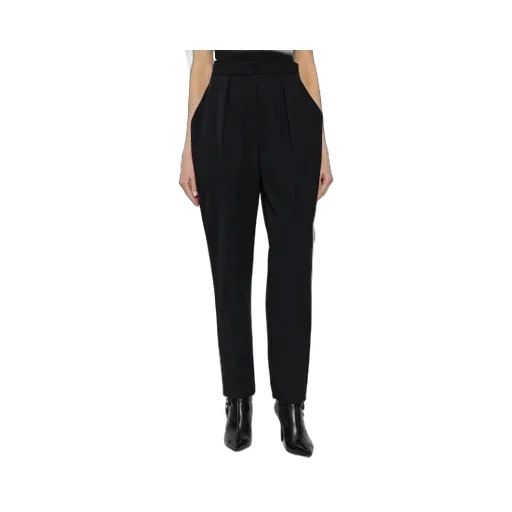 Balmain High Waist Pleat Detailed Tailored Trousers