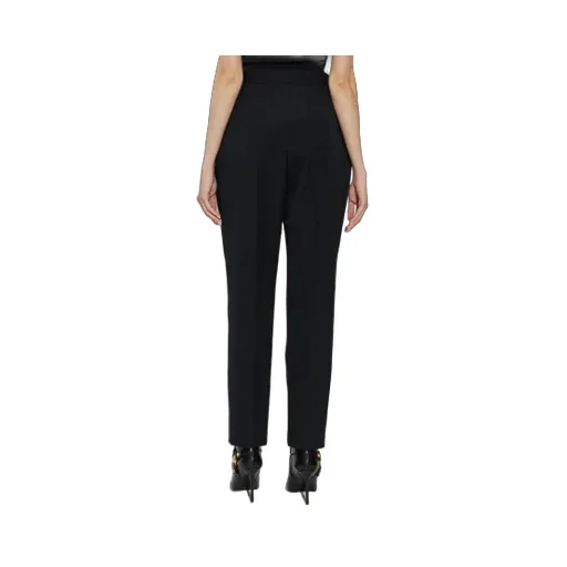 Balmain High Waist Pleat Detailed Tailored Trousers