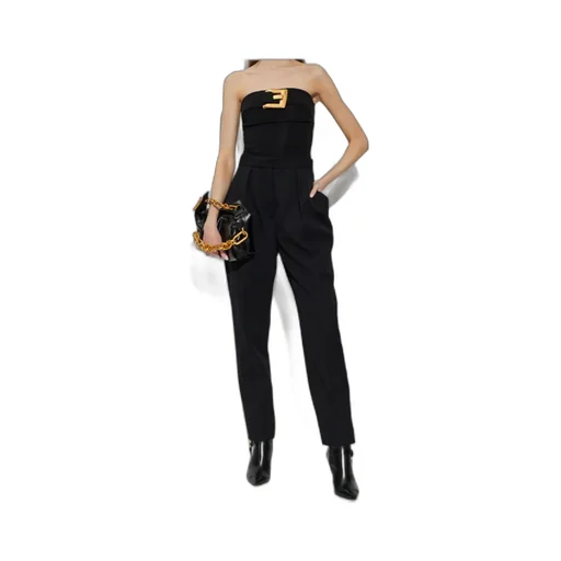 Balmain High Waist Pleat Detailed Tailored Trousers