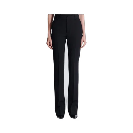 Straight-Leg Grain De Poudre Trousers