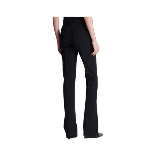 Straight-Leg Grain De Poudre Trousers