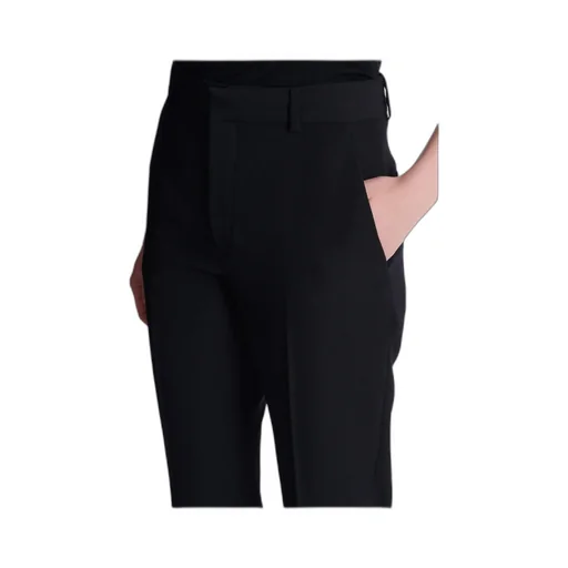 Straight-Leg Grain De Poudre Trousers