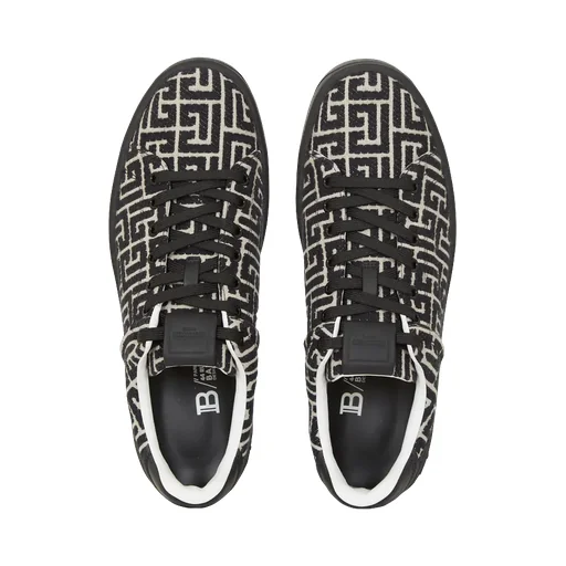 Balmain Monogram Jacquard B-Court Trainers