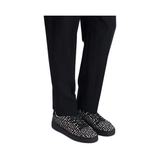 Balmain Monogram Jacquard B-Court Trainers