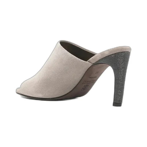 Peep-Toe Heeled Sandals
