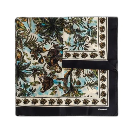 Graphic-Print Silk Scarf