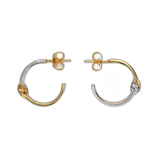 Numeric Diamond Hoop Earrings