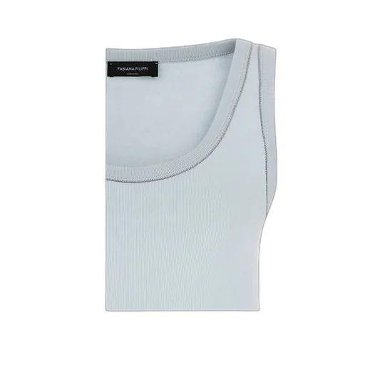 Fabiana Filippi Jewel-Trim Sleeveless Top