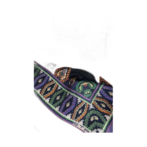 Silk Scarf With Geometric And Medallion Motif