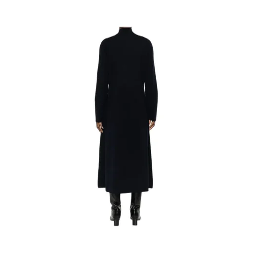 High-Neck Long-Sleeved Dress