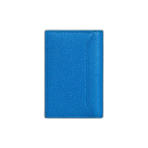 Vertical Card Holder In Grained Calfskin
