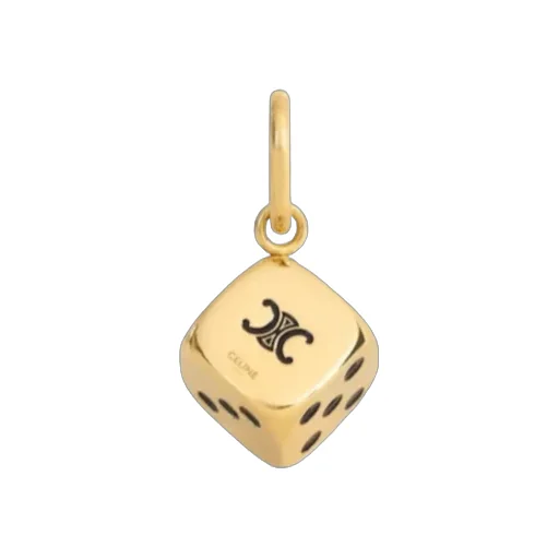 Celine Charms Triomphe Dice In Enamel And Aluminium