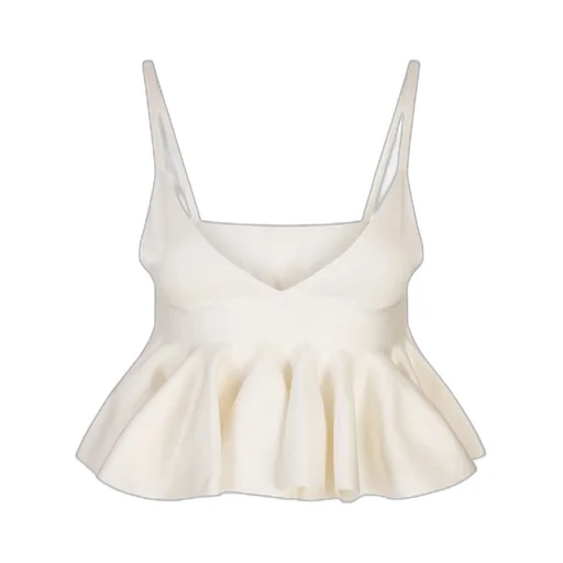 AlaÏA Peplum Hem Ruffled Top