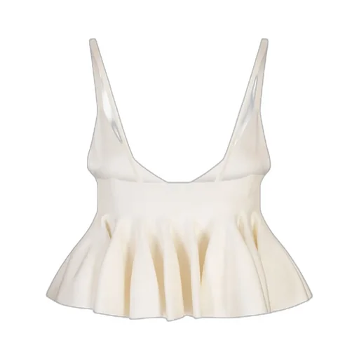 AlaÏA Peplum Hem Ruffled Top