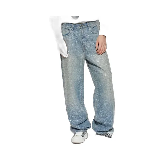 Amiri Embellished Straight-Leg Jeans