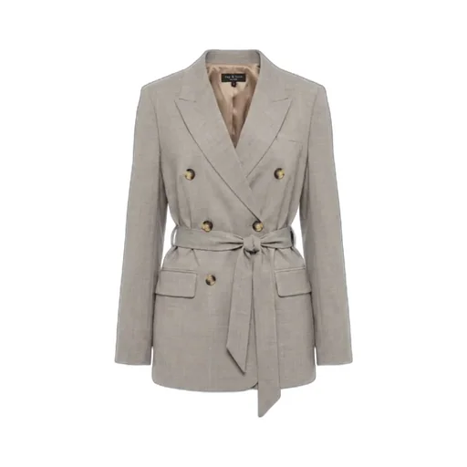 Rag & Bone Double Breasted Tie-Waisted Blazer
