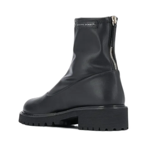 Front Zipper And Ankle Boots