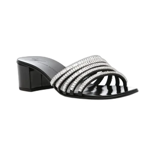Crystal Inlaid High-Heeled Sandals