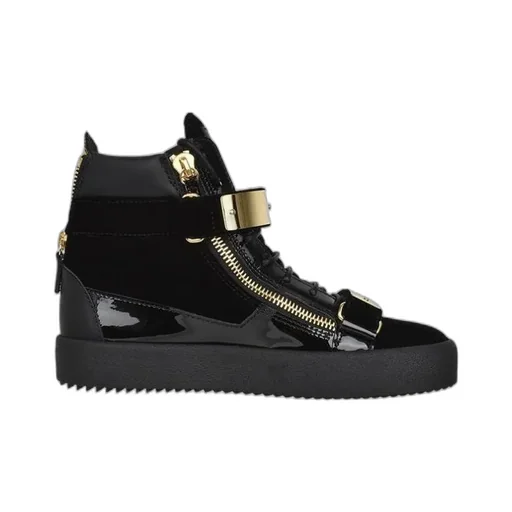 Side Zipper High-Top Casual Shoes