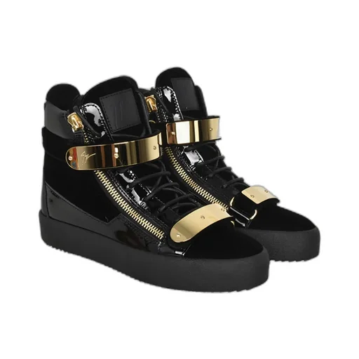 Side Zipper High-Top Casual Shoes