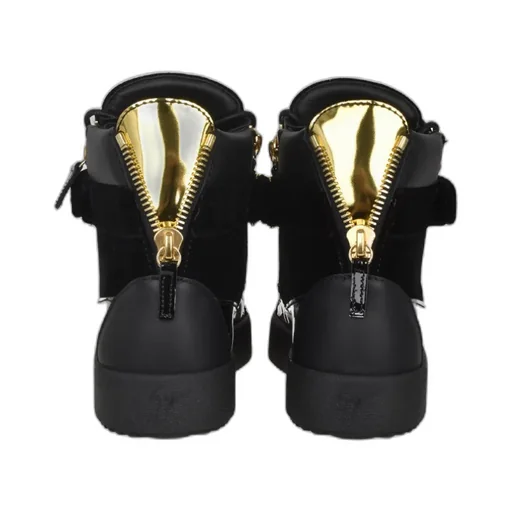 Side Zipper High-Top Casual Shoes
