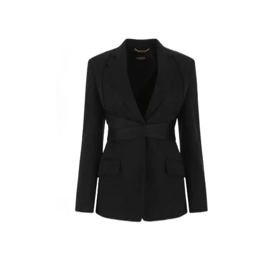 Versace Strap Detailed Single Breasted Jacket