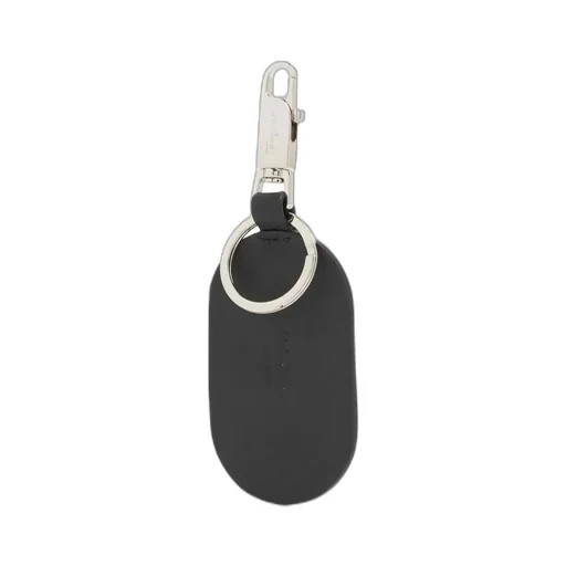 Logo-Plaque Leather Keyring