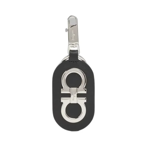 Logo-Plaque Leather Keyring