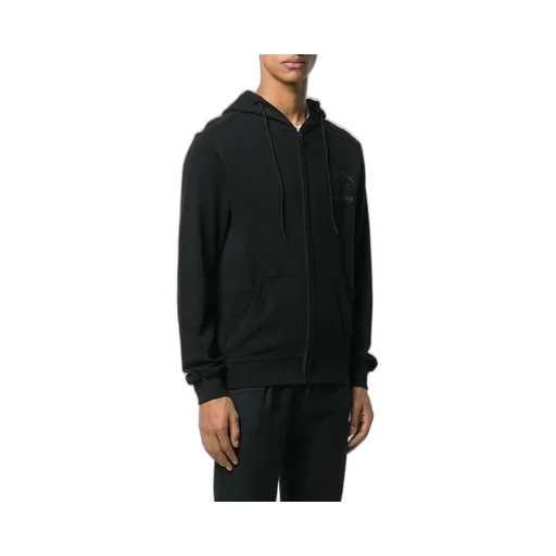 Logo Printed Hooded Casual Jacket