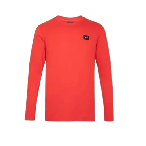 T-Shirt With Round Neck And Long Sleeves