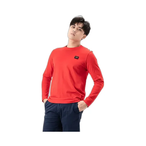 T-Shirt With Round Neck And Long Sleeves