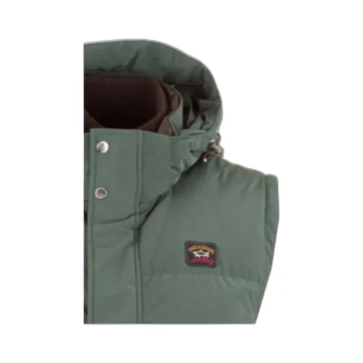 Logo Patch Hooded Down Jacket