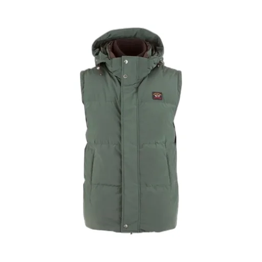 Logo Patch Hooded Down Jacket