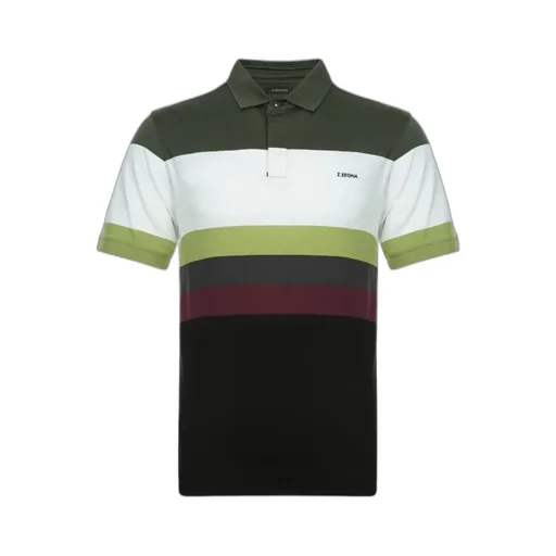 Polo Shirt With Color Stripes