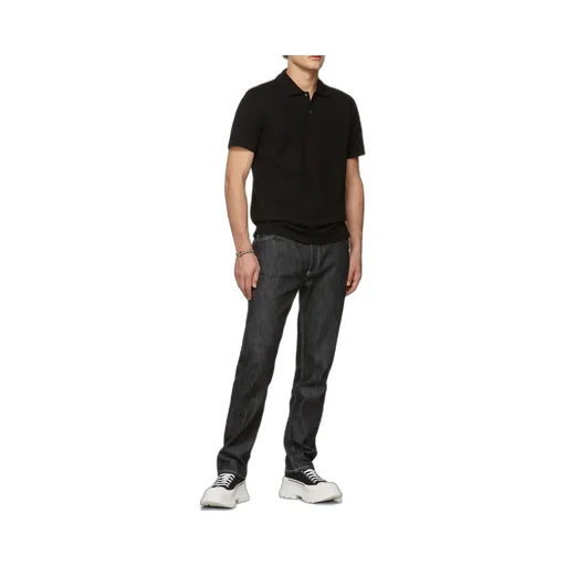 Ribbed Cotton Polo Shirt