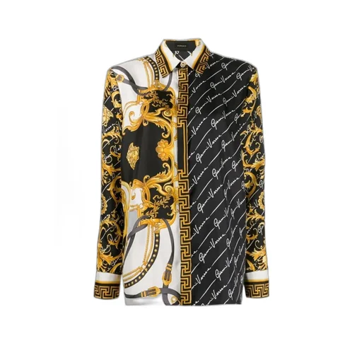 Dual-Print Buttoned Shirt