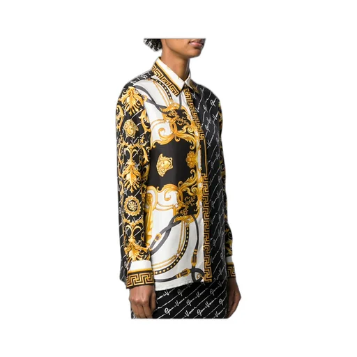 Dual-Print Buttoned Shirt