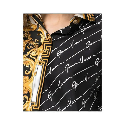 Dual-Print Buttoned Shirt