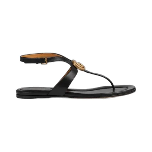 Double G Leather Thong Sandals