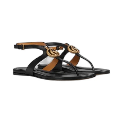 Double G Leather Thong Sandals